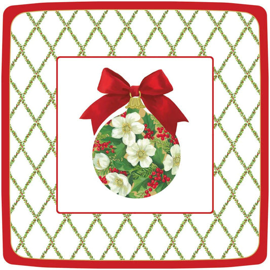 Assiettes en papier à motifs ornementaux et treillis