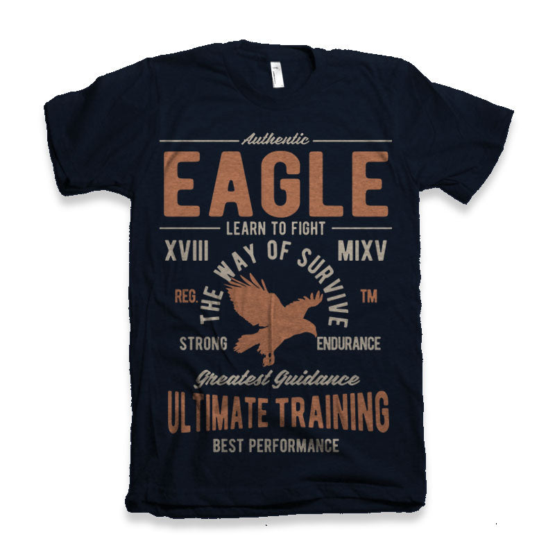 Eagle mens bamboo viscose/organic short sleeve tee navy with copper eagle Spun Bamboo on Tampa Home & Garden Store