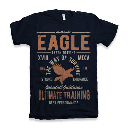 Eagle mens bamboo viscose/organic short sleeve tee navy with copper eagle Spun Bamboo on Tampa Home & Garden Store