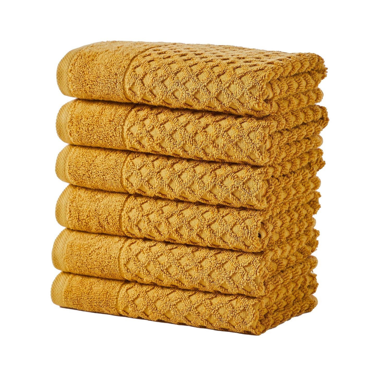 Cotton Diamond Waffle Weave Bath Towel Set