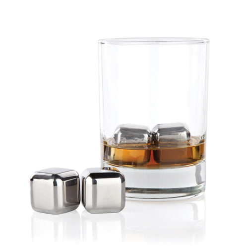 Stainless Steel Whiskey Ice Cubes and Pouch