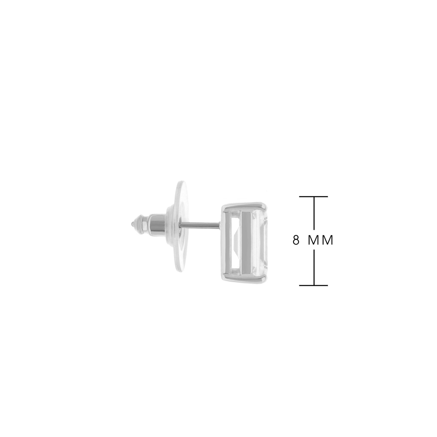 Lauren G Adams 925 Emerald Cut Stud Earrings, sterling silver, 2 ct total on Tampa Home & Garden Store