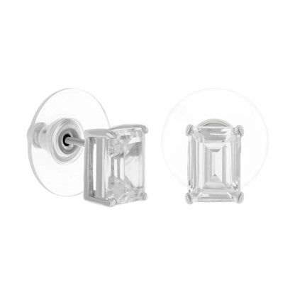 Emerald Cut Stud Earrings 2 ct by Lauren G Adams, sterling silver with emeraldcut stones on Tampa Home & Garden Store