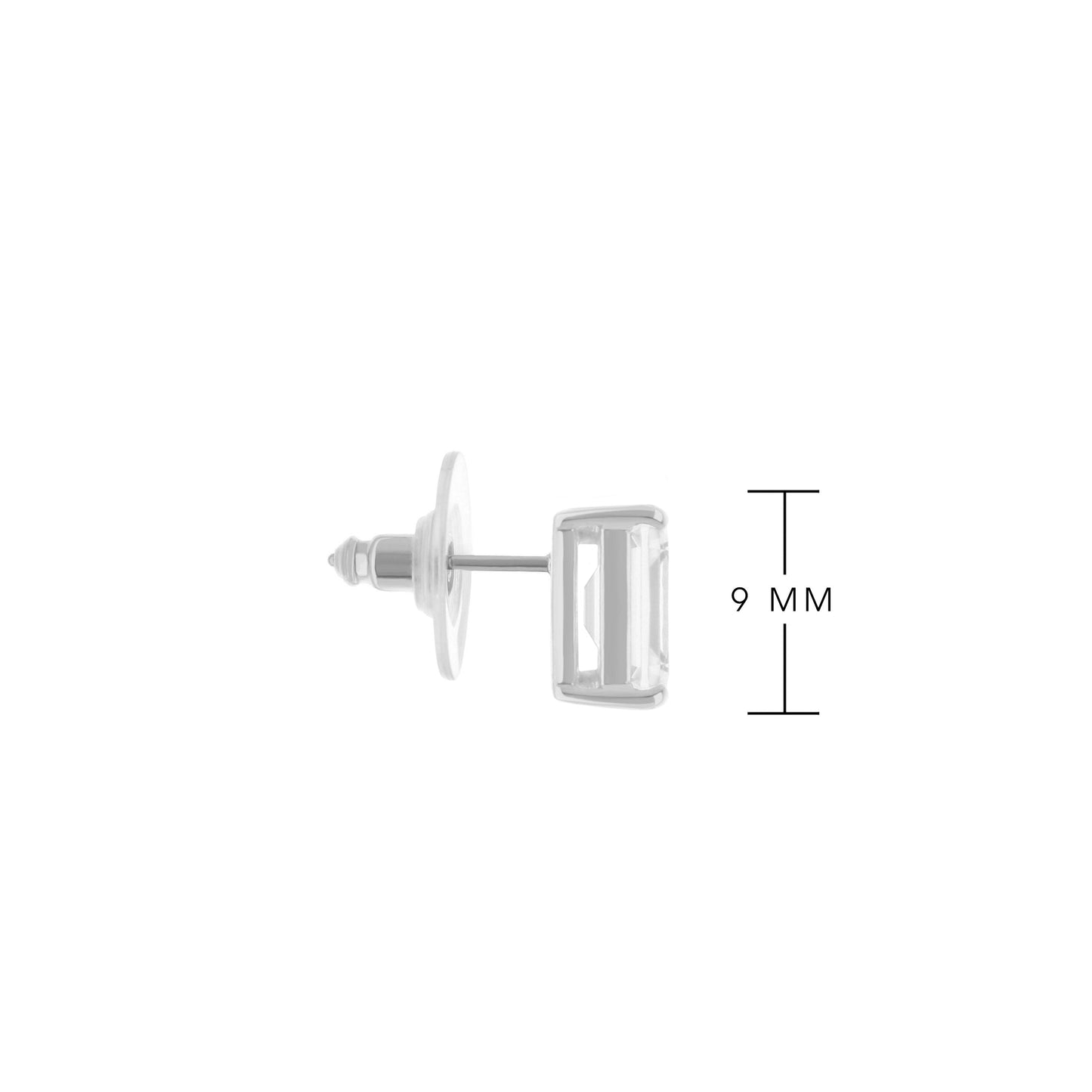 Emerald-cut stud earrings 2.8 ct by Lauren G Adams, 925 sterling silver on Tampa Home & Garden Store