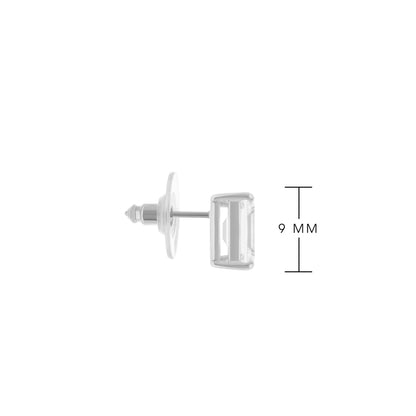Emerald-cut stud earrings 2.8 ct by Lauren G Adams, 925 sterling silver on Tampa Home & Garden Store