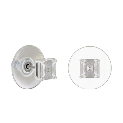 925 Princess Cut Earrings in sterling silver 0.8 Ct on Tampa Home & Garden Store