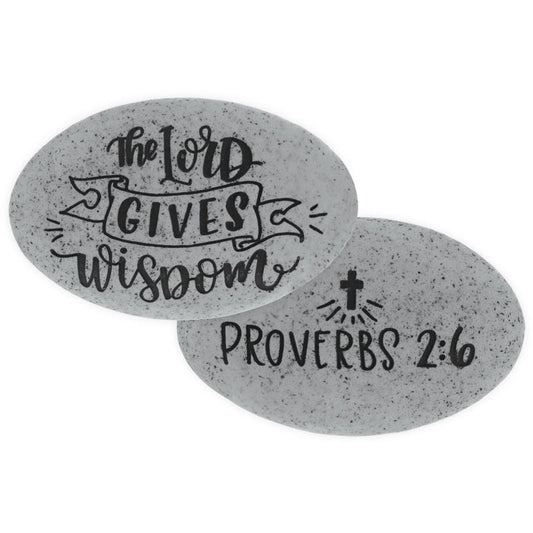 Proverb Stone - The Lord Gives Wisdom - Tampa Home & Garden Store