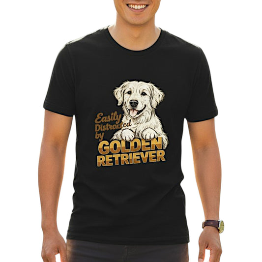 Easily Distracted by a Golden Retriever Tee