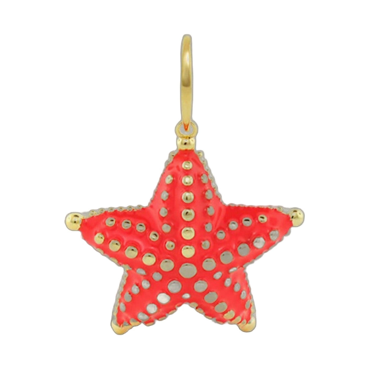 Eau Starfish Pendant and Red Enameled Charm
