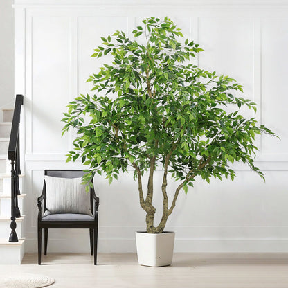 Large Artificial Green Banyan Tree With A Pot