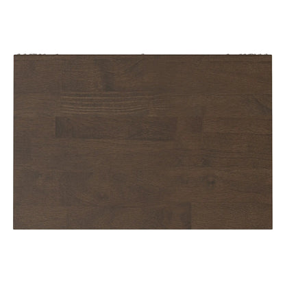 Harper Bookcase With Storage in dark walnut by Unique Piece Furniture, top edge knobs on Tampa Home & Garden Store