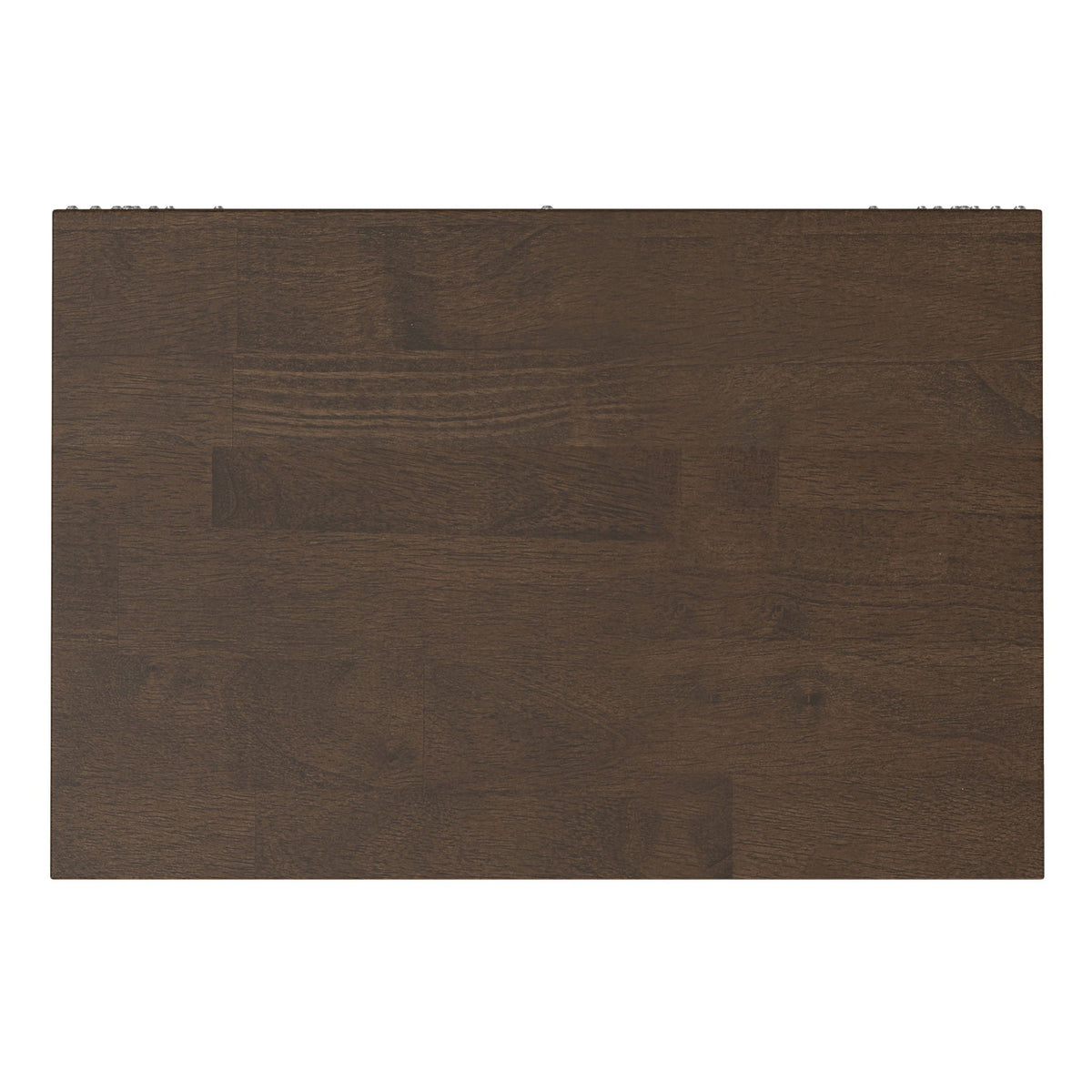 Adjustable bookcase panel in dark brown wood with top-edge fasteners on Tampa Home & Garden Store