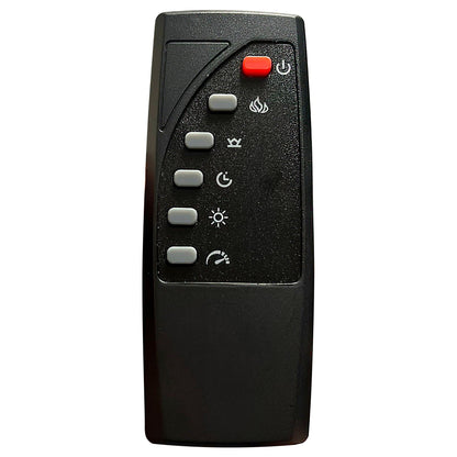 Remote control in black with red power button and gray function buttons on Tampa Home & Garden Store