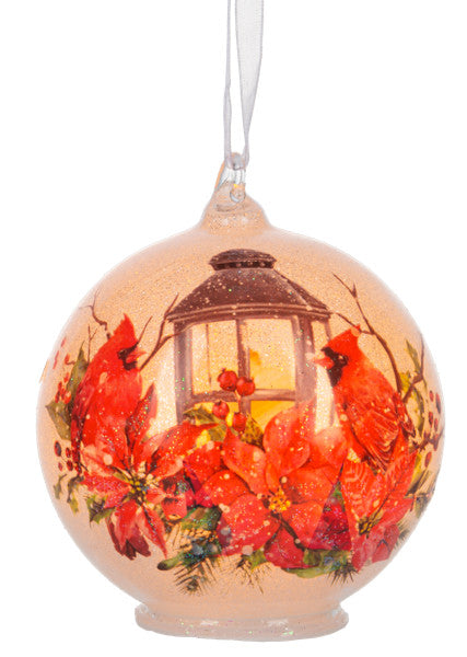 Cardinal Frost LED Glow Ornament - Lantern - Tampa Home & Garden Store