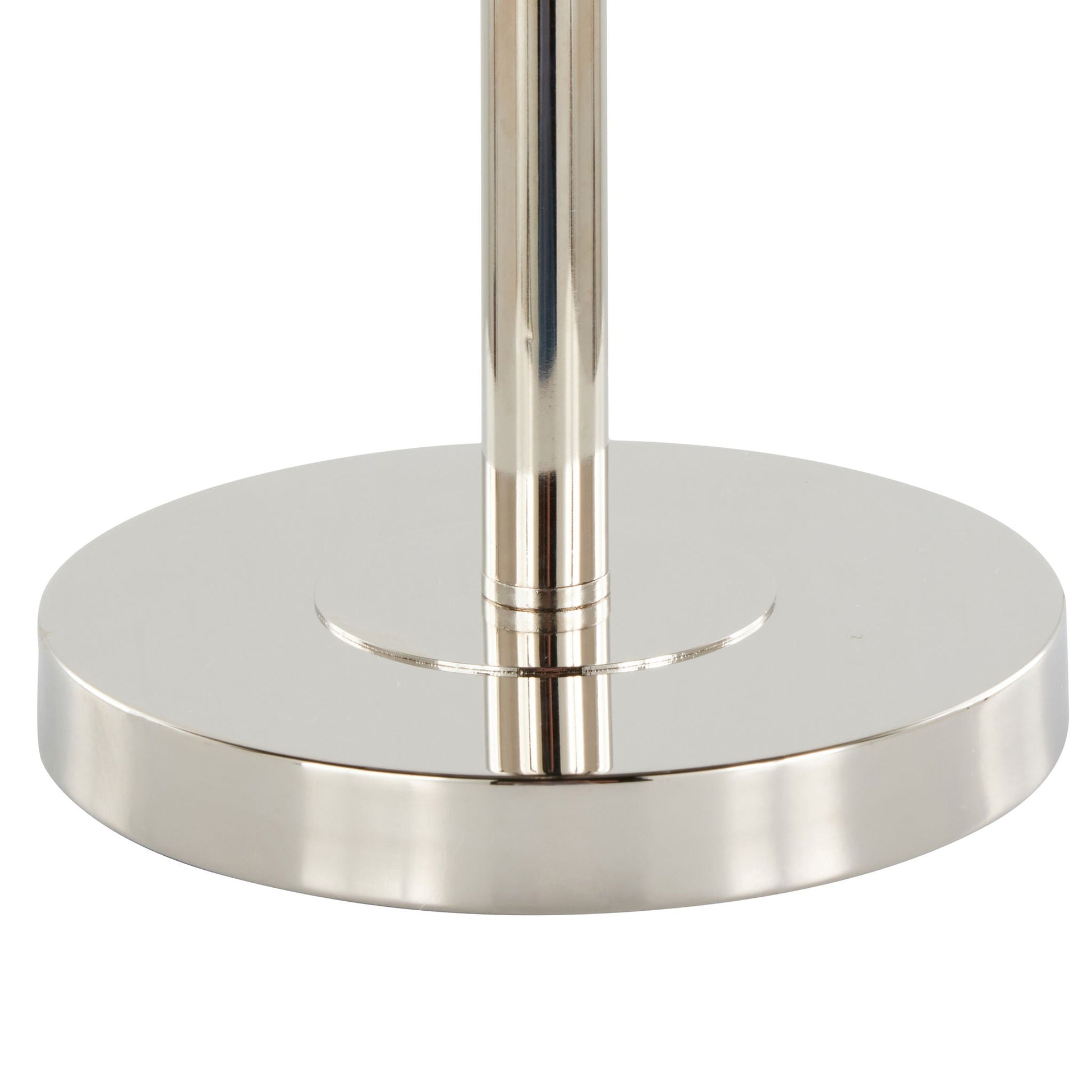 Lily Contemporary Table Lamp polished nickel stem with gray base by HouseOfZazla on Tampa Home & Garden Store
