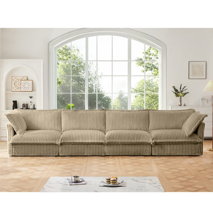 Plush and a Cozy Slipcovered Four Seater Couch