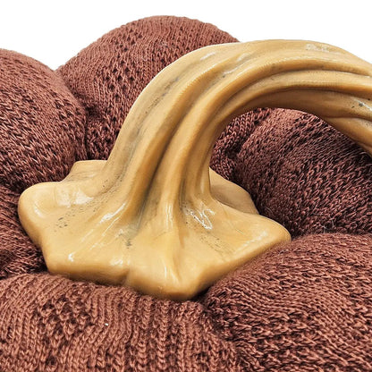 Pumpkin Ornament for Fall Festival Dark Brown
