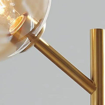 Abanson Metal Floor Lamp Amber Gold Finish