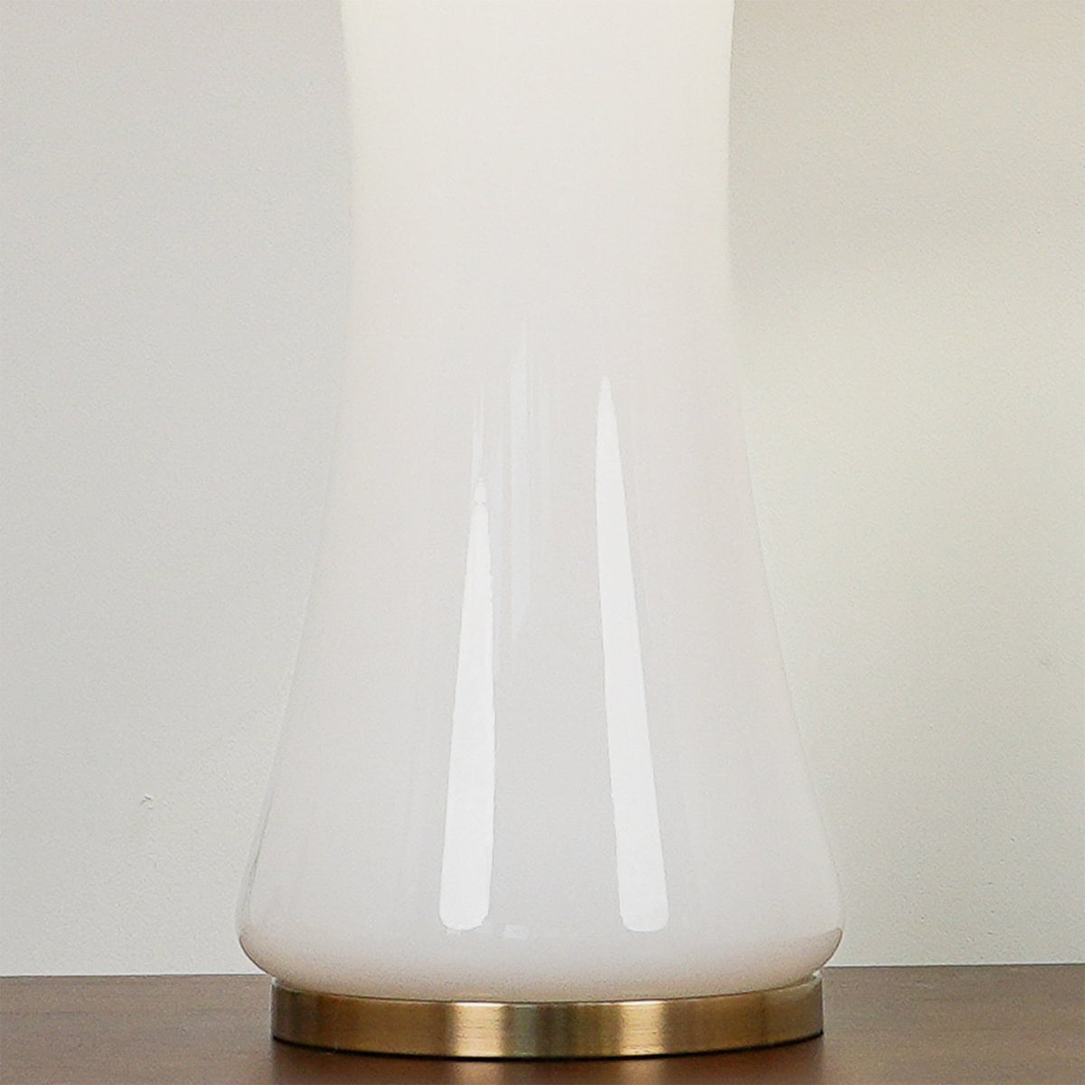 Cascade lamp base table lamp with white body and gold base on Tampa Home & Garden Store
