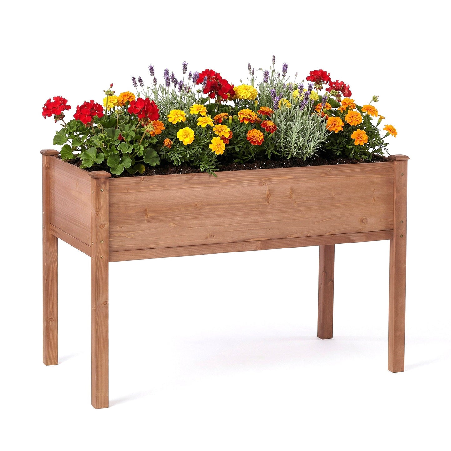 Solid Wood Raised Garden Bed and Wide Frame