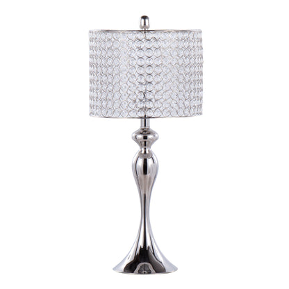 Ashland contemporary table lamp set of 2 with round crystal bead shade in polished nickel on Tampa Home & Garden Store