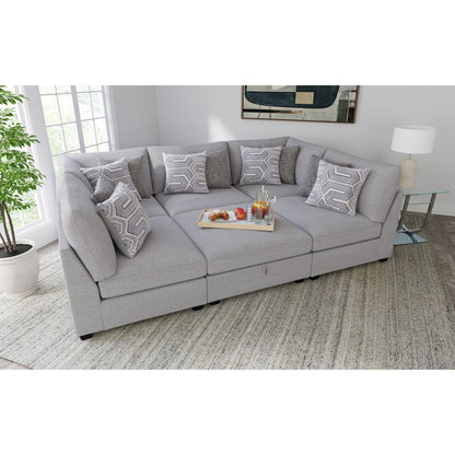 Lafayette Modular Sectional Sofa gray fabric, 2-piece living room set by HouseOfZazla on Tampa Home & Garden Store