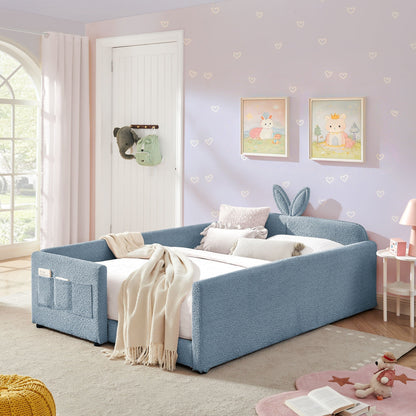 Cute Rabbit Ear Platform Bed and Safety Rail