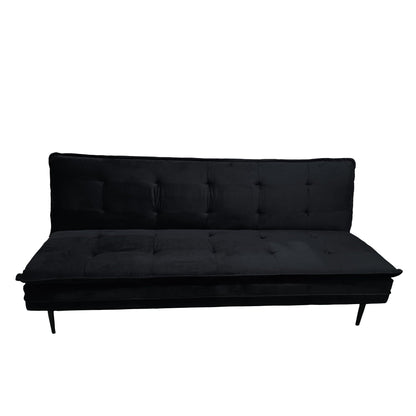 Gyuri Velvet Sofa and Black Upholstered Bed