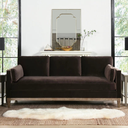 Knox - Modern Farmhouse Stationary Sofa in dark brown fabric by Unique Piece Furniture on Tampa Home & Garden Store