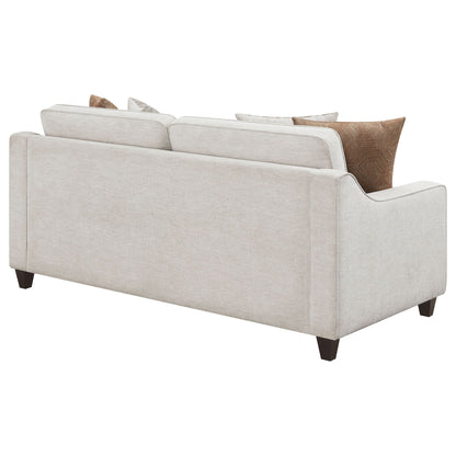 Mahaffey Upholstered Sofa and Beige Chenille