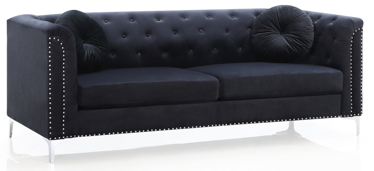 Pompano Elegant Contemporary Microsuede Sofa