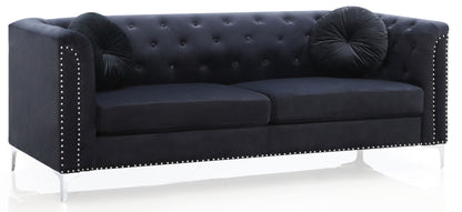 Pompano Elegant Contemporary Microsuede Sofa