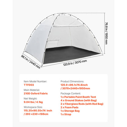 Portable Paint Booth Tent for Home and Studio