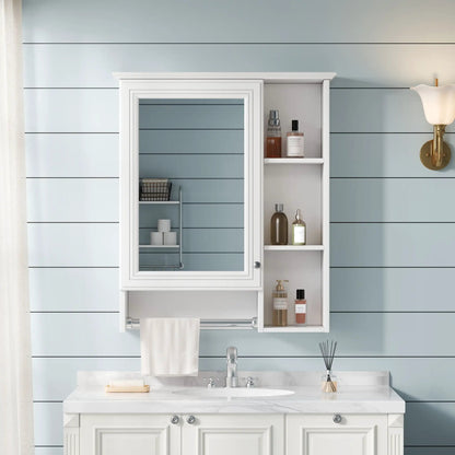 Modern 3 in 1 Mirror Cabinet and Towel Bar