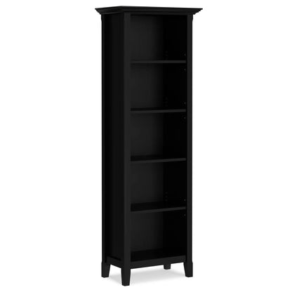 Amherst Five Shelf Bookcase Handcrafted Wood
