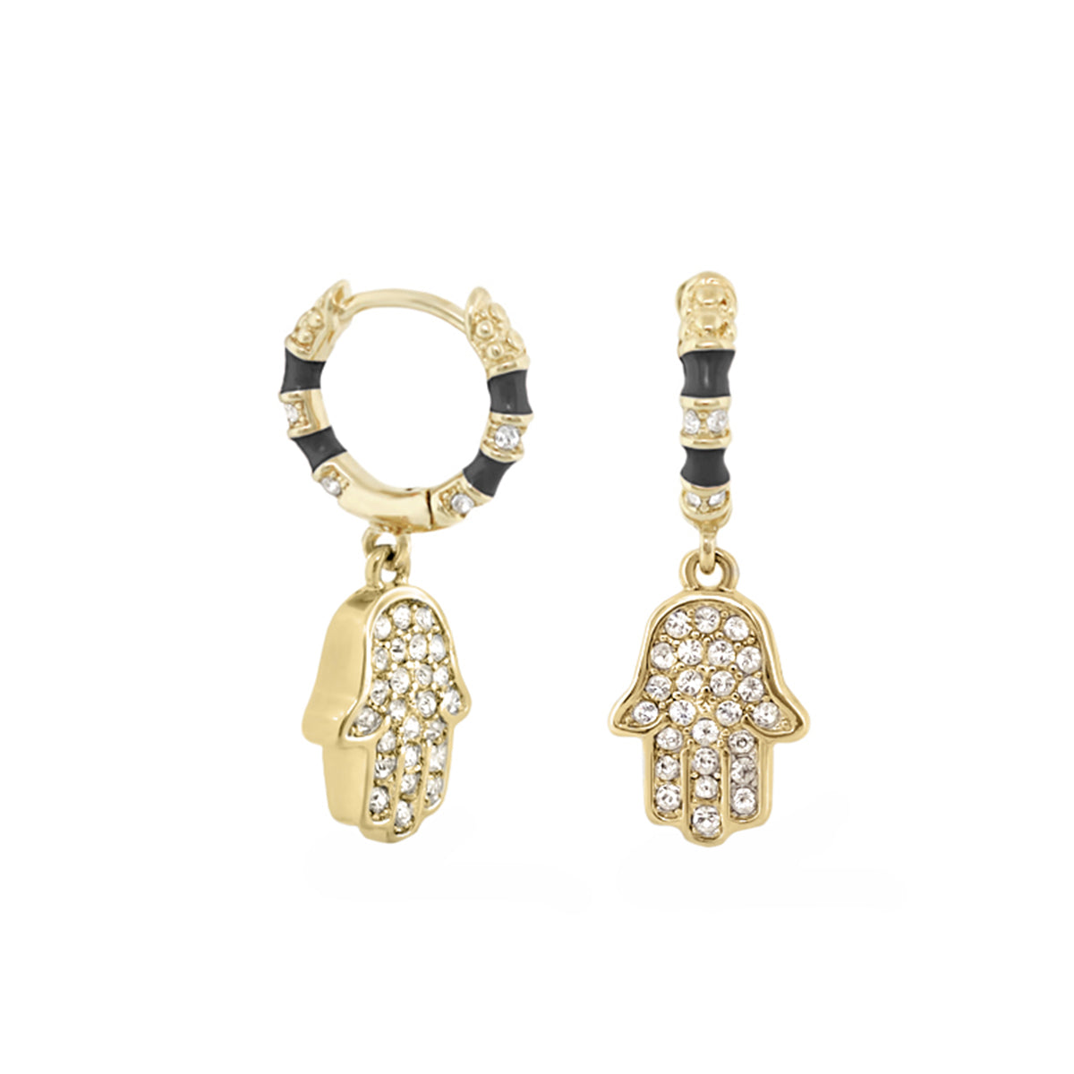 Pretty Hamsa Huggie Earrings For the Lucky Girl