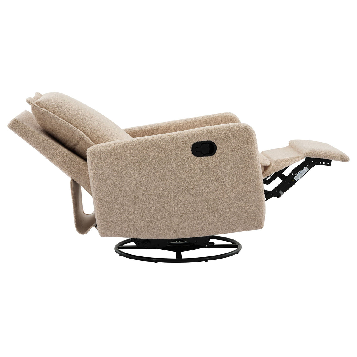 Cozy Swivel Glider Recliner Chair and Leg Rest