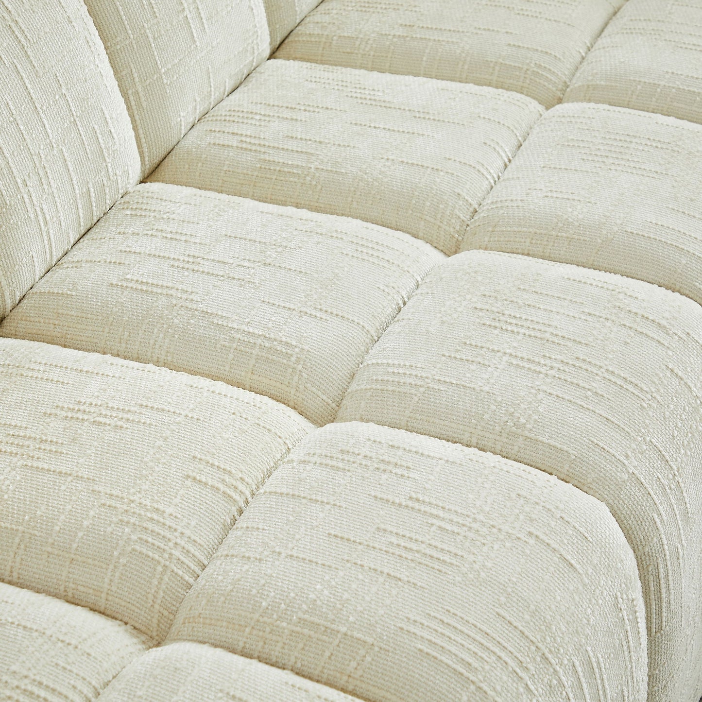 Modern Piano Key Backrest Sofa With Upholstery