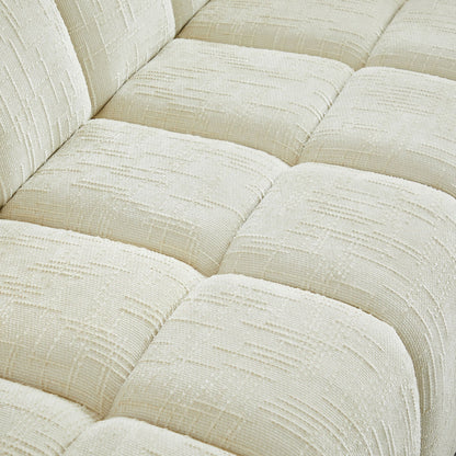Modern Piano Key Backrest Sofa With Upholstery