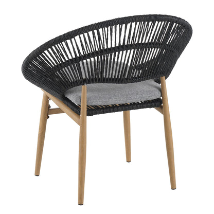 Cyril Rustic Modern Outdoor Papasan Dining Chair