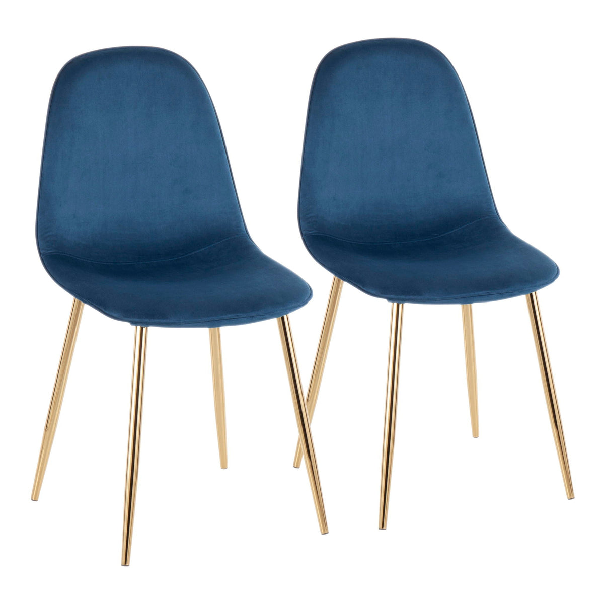 Pebble chair set blue upholstered seats with gold legs pair of chairs by HouseOfZazla on Tampa Home & Garden Store