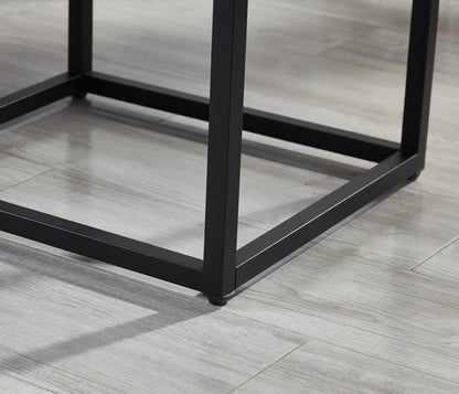 Astral bed frame base in black metal with square legs; part of Astral 3-Piece Bedroom Set on Tampa Home & Garden Store