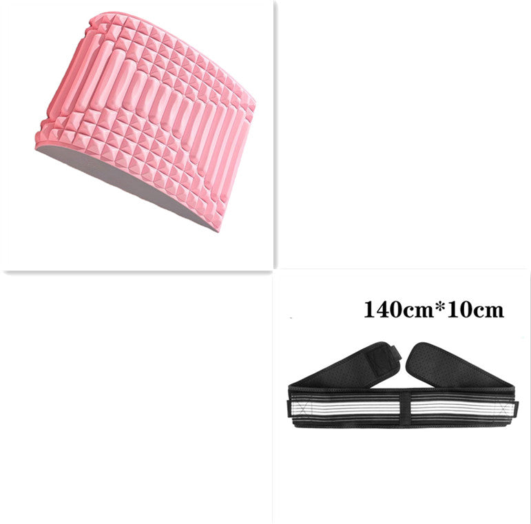 Pink back stretcher pillow and black adjustable belt for neck/waist/back relief on Tampa Home & Garden Store
