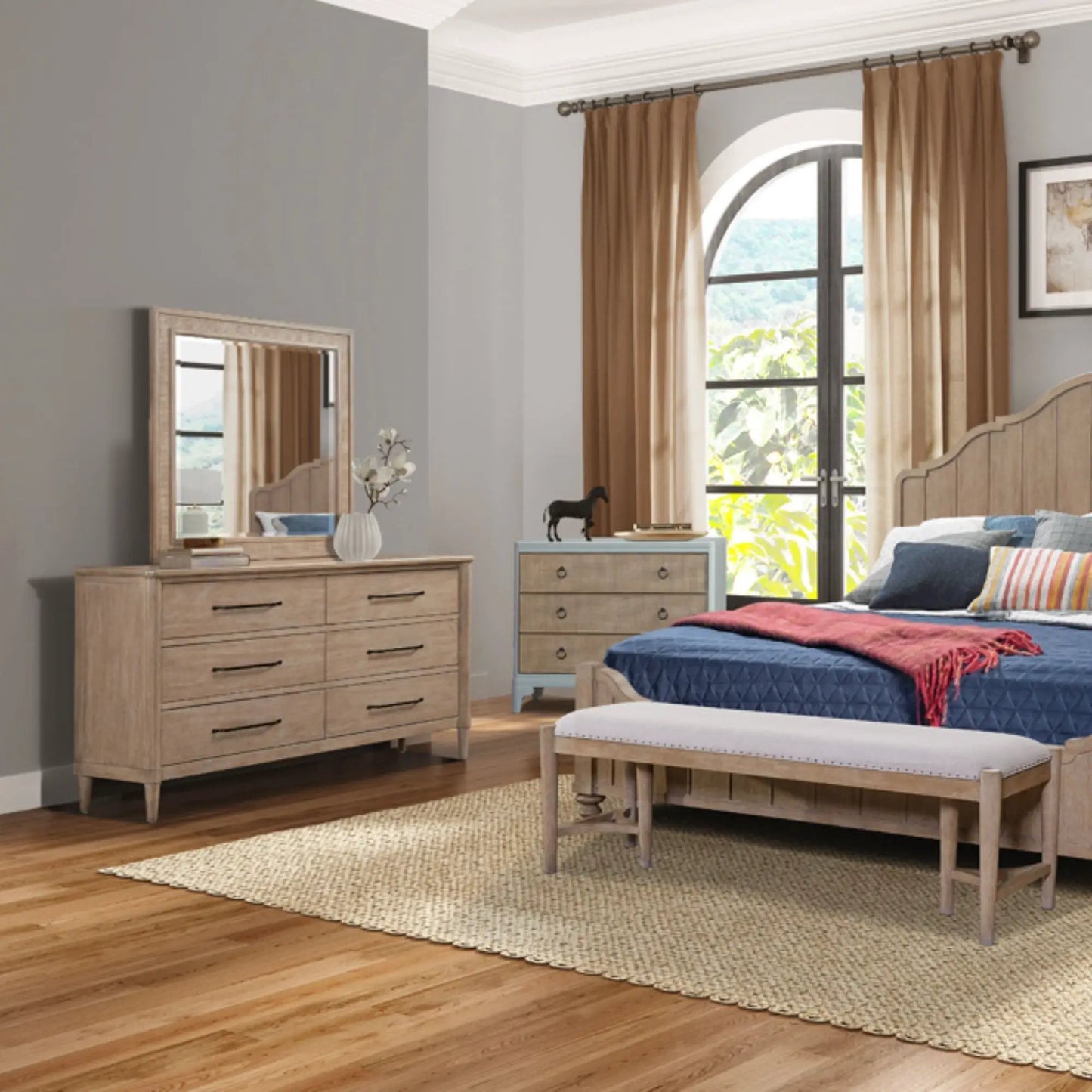 6 Drawer Dresser In Sand With Cedar Lined Bottom