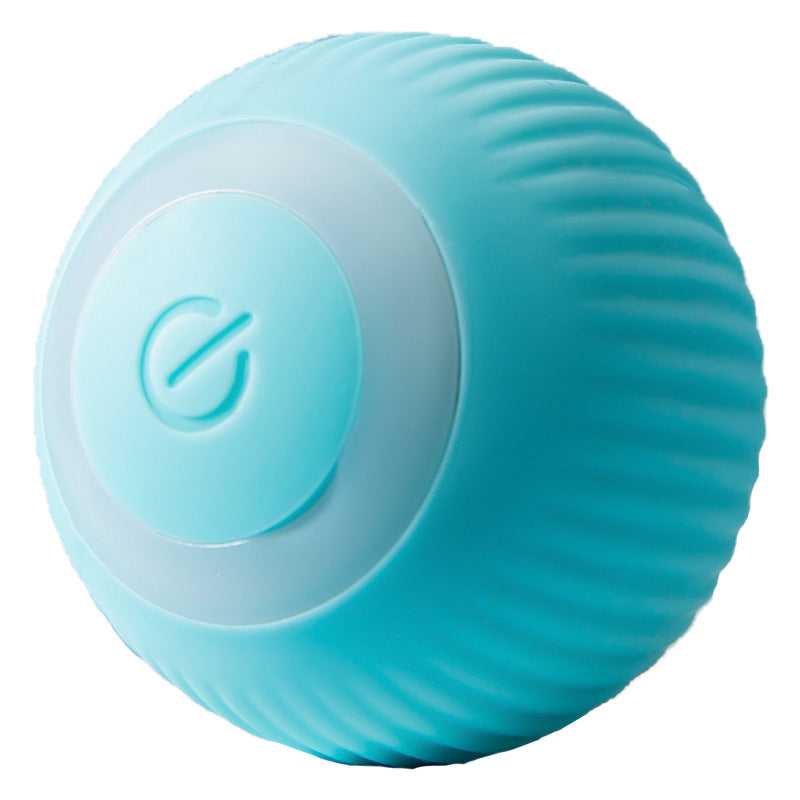 USB rechargeable gravity electric rolling ball cat toy blue with textured grip Sell My Stuff on Tampa Home & Garden Store