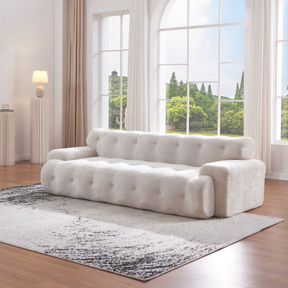 Cloud Chenille Sofa and Button Tufted Design