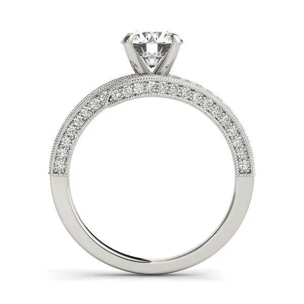 Ring 14k white gold bypass with pavé band and center diamond, 1 1/2 cttw, Bids.com on Tampa Home & Garden Store