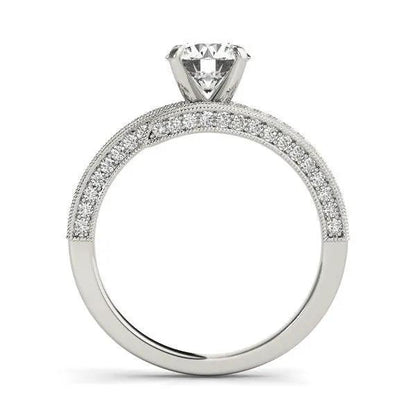 Ring 14k white gold bypass with pavé band and center diamond, 1 1/2 cttw, Bids.com on Tampa Home & Garden Store