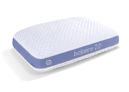 BedGear Balance Rectangle Pillow 2.0, white quilted air-mesh with lavender side band on Tampa Home & Garden Store