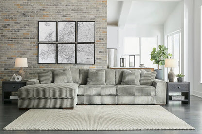 Lindyn Sectional Sofa with Cord Upholstery